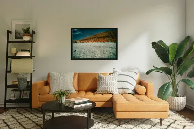 Gravestones Under a Fiery Canopy Reproduction