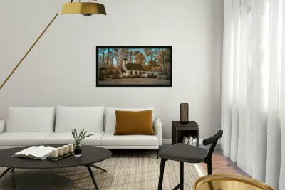 Spiritual Splendor: Capturing the Serenity of a Rural Church Reproduction