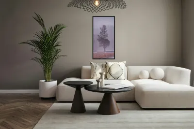 Winter Tranquility: Lone Withdrawn Tree in Gettysburg Reproduction