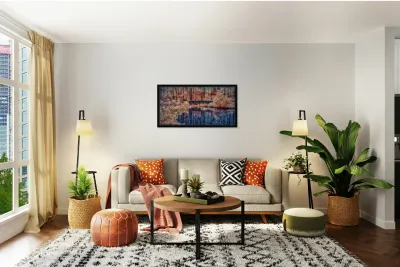 Colorful Reflecting Pond Reproduction