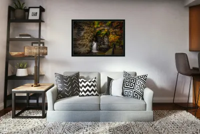 Autumns Embrace: A Fairytale Portal at Watkins Glen State Park Reproduction