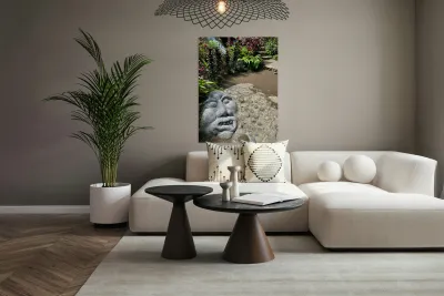 Face in the Ground Munduk Bali Reproduction