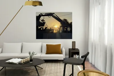 Sunset Excavator Bali Reproduction