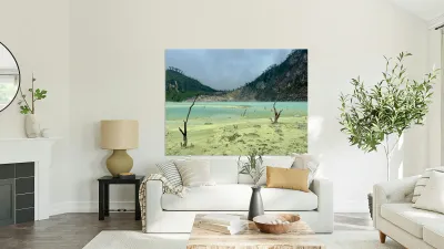 White Crater Java Indonesia 1 Reproduction