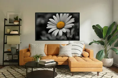 Amber Whisper – Yellow Petal Accent Print Reproduction