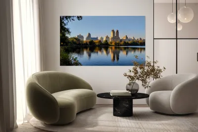 Central Park Reservoir Reflections Reproduction