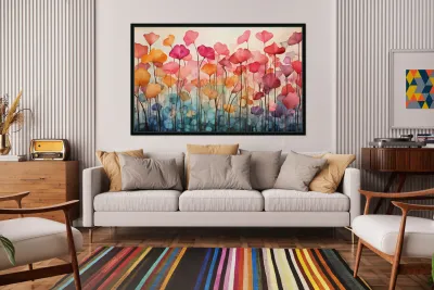 Petals in Paradise – Pastel Garden Abstract Print Reproduction