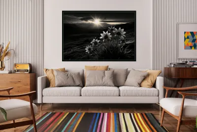 Twilight Bloom – Sunflowers at Dusk Print Reproduction