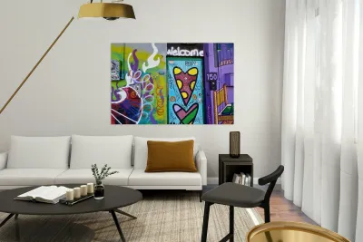 Welcome Street Art Reproduction