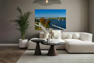 Garden alongside the Mississippi River in Wabasha Minnesota Reproduction