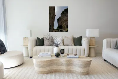 A City Built Amongst Mountains Reproduction