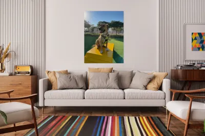 Rufus The Happy Dog Reproduction