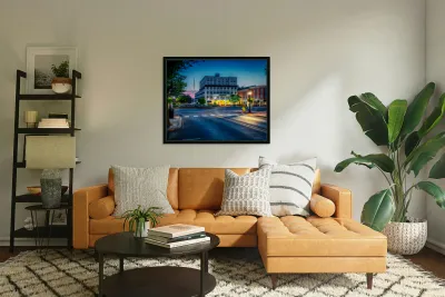 Blue Hour Charm in Historic Gettysburg  Reproduction