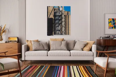 Large grain processing plant in East St Louis Illinois Reproduction