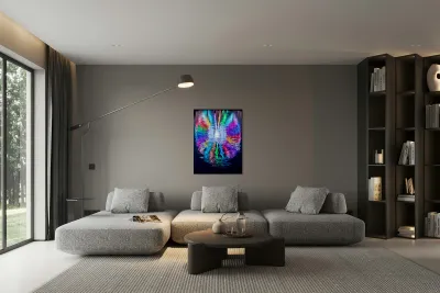 Vertical Reflection of ferris wheel at National Harbor Reproduction