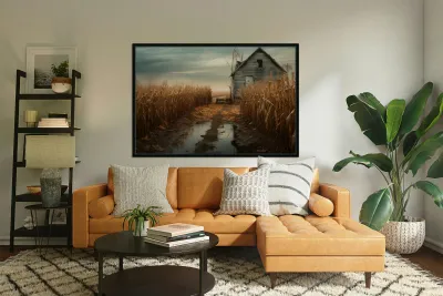 Forgotten – Rustic Autumn Path Landscape Art Print Reproduction