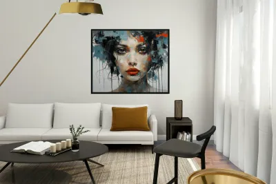 Psychosis – Abstract Expression Portrait Art Print Reproduction