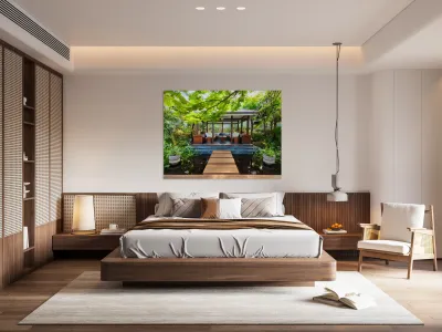 A peaceful Oasis Reproduction