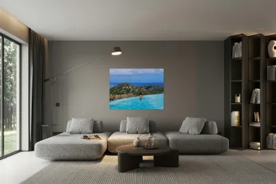 Poolside Views of St Barths Reproduction