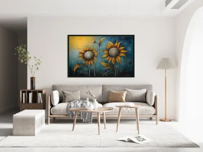 Flamboyant - Bold Sunflower Art Prints Reproduction