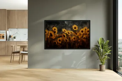 Sunkissed - Golden Sunflower Art Prints Reproduction