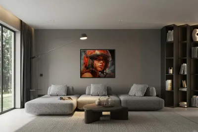 Woman Of War - Urban Warrior Portrait Art Prints Reproduction