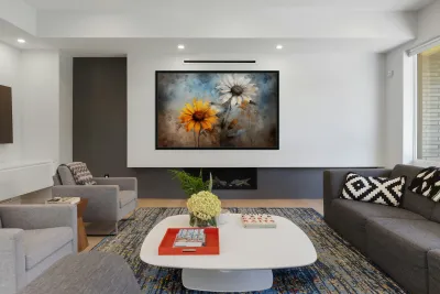 Fire And Ice - Sunflower Contrast Art Prints Reproduction