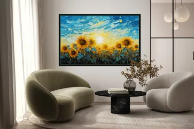 Resonance – Sunflower Field Art Print Reproduction