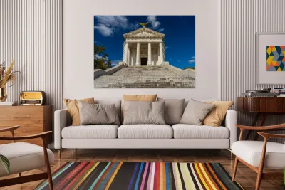 Memorial in National Park for the Vicksburg siege in Mississippi Reproduction