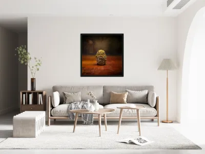 Natures Imprint: Egg-shaped Rock with Weathered Elegance Reproduction