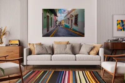 Vibrant Essence of Old San Juan Puerto Rico Reproduction