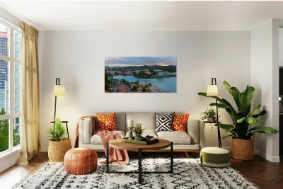 Saint Lucia Castries Panorama Part 1 Reproduction