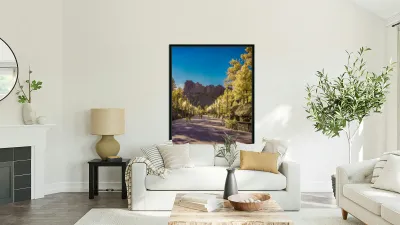 State Flags Row: Infrared Gaze at Mount Rushmore Reproduction