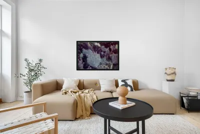 Desert Shadows: Purple Infrared Texas Cactus Reproduction