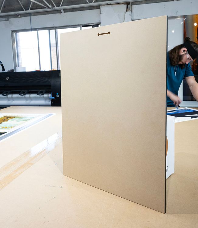 Verso de l'impression photo laminée